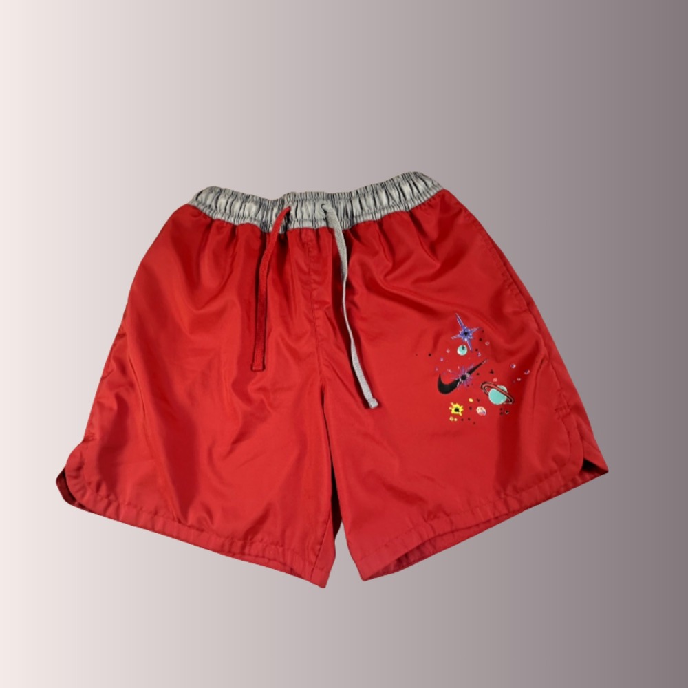 Nike Men Shorts Red S Space Stars Galaxy Sportswear Shorts DV9620-636 SMALL